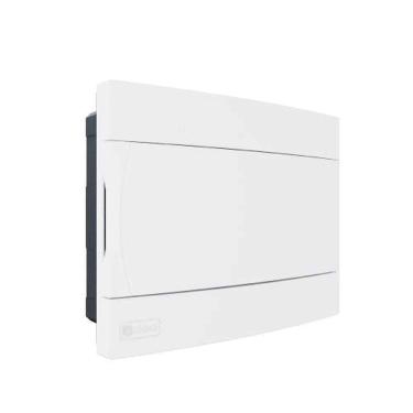 Imagem de Caixa De Distribuição Embutir 9 Din - 6 Ul Com Tampa Branca - Proteção Uv