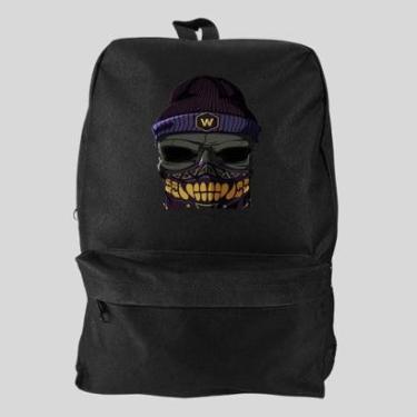 Imagem de Mochila Bolsa Masculina Basica Escolar Pega a Visão Estampado Caveira Touca-Masculino