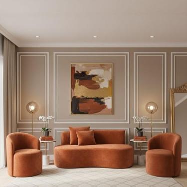 Imagem de Conjunto Decorativo 02 Poltronas + Sofá Curvo Orgânico Nature Gaia Vel