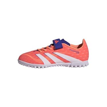 Imagem de adidas Tênis unissex infantil Club Predator Turf, Coral sinal/branco/feixe laranja, 13.5 Little Kid