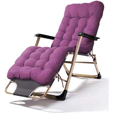 Imagem de Poltrona reclinável reclinável para jardim, balanço, espreguiçadeira, cadeira reclinável, com encosto de cabeça, acampamento, turismo, marrom