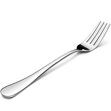 Imagem de Conjunto de garfos de jantar, garfos de aço inoxidável HaWare, moderno e clássico, seguro para lava-louças, Prata, 12-Piece Dinner Forks, 1