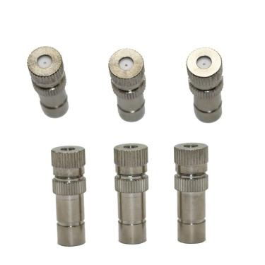 Imagem de XMGKMN Bocais de conexão rápida com trava deslizante durável de 8 mm estufa pulverizador atomizado de cobre de água automático névoa agrícola 100 peças (cor: 0,2 mm)