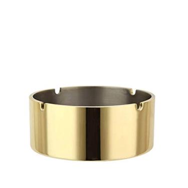 Imagem de Cinzeiro grande à prova de vento para cigarros ao ar livre cinzeiros para pátio bonito cinzeiro de mesa fumo de aço inoxidável para casa/escritório (tamanho: 5,2 * 10,2 cm) (5,2 * 10,2 cm)