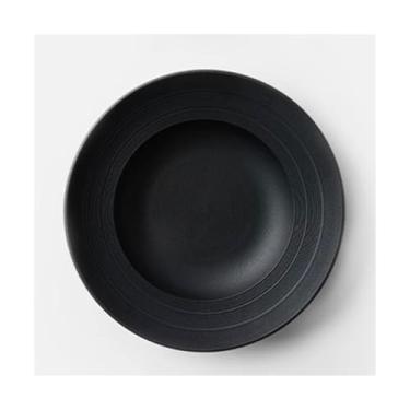 Imagem de Prato de jantar de cerâmica, pratos de jantar profundos, prato redondo para sobremesa, pratos reutilizáveis, micro-ondas, lava-louças, para cozinha