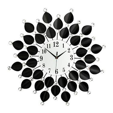 Imagem de Relógio de parede decorativo moderno 3D relógio de parede grande ferro sem tique-taque silencioso movimento de quartzo relógio para sala de estar quarto arte decoração relógios de parede 60 * 60 cm