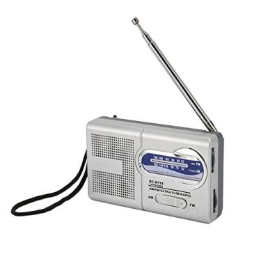 Imagem de VBESTLIFE Rádio AM FM Portátil, Rádio Transistor Operado por Bateria Com Recepção de Longo Alcance, Alto-falante, Antena Transistor, Entrada para Fone de Ouvido de 3,5 Mm