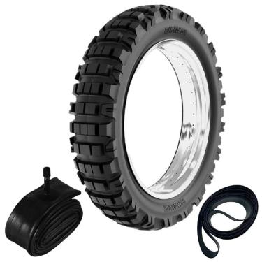 Imagem de Kit Pneu Cross Trilha 140/80-18 70r He42 Rinaldi + Camara + Cinta