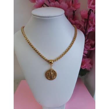 Imagem de Colar Sao Bento semijoia - Val store