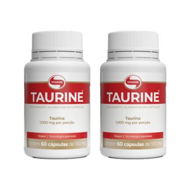 Imagem de Kit 2X: Taurine 100% L-Taurina 550mg Vitafor 60 Cápsulas