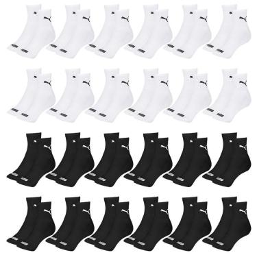 Imagem de Kit 24 Pares de Meias Puma Cano Médio Esportiva Masculino
