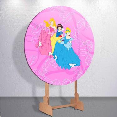 Imagem de Capas Painel Festa Infantil Menina Princesas Painel Redondo Grande ou 