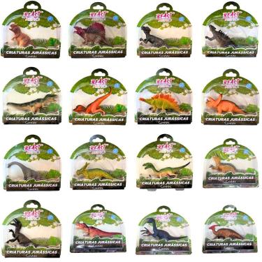 Imagem de Kit com 5 Dinossauros Beast Alive Criaturas Jurássicas Sortidos