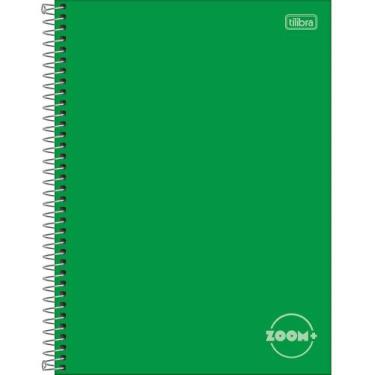 Imagem de Caderno 01X1 Capa Dura Zoom+ 96 Folhas Verde Pacote com 4 - Tilibra