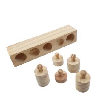 Imagem de Encaixe lógico Altura Brinquedo Montessoriano Pedagógico Didático