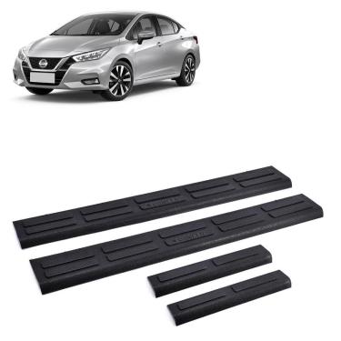 Imagem de Soleira Porta Plástico Injetado Preto Versa 2017