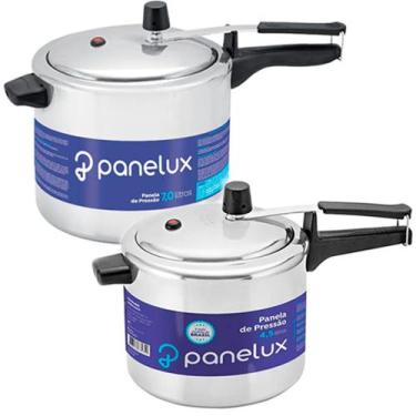 Imagem de Kit de Panelas de Pressão 4,5 e 7 Litros Panelux Classic Polida 2 Peça