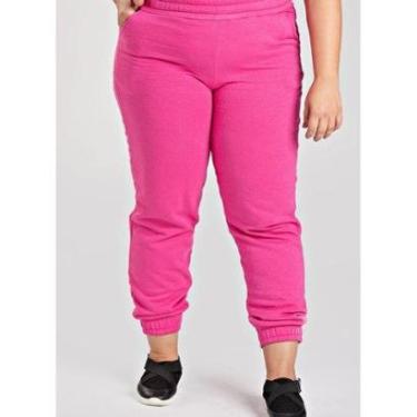Imagem de Calça Feminina Jogger Plus Size em Moletom Peluciada Bolsos Laterais - Serena-Feminino