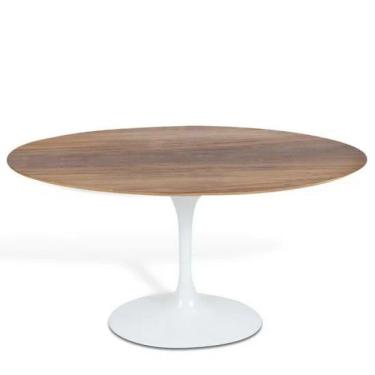 Imagem de Mesa de Jantar Tulipa Oval 160x90cm Tampo Branco
