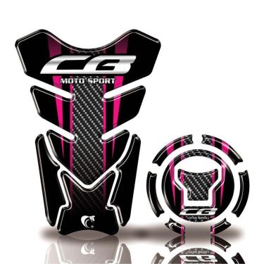 Imagem de Kit Protetor Tanque Adesivo Moto Honda Acima 2018 Cb 650R 1000R Rosa