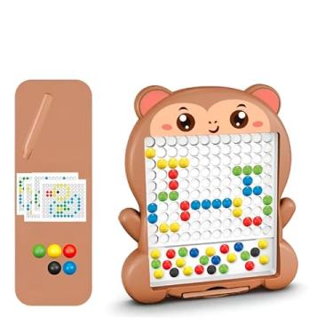 Imagem de Quadro Magnético Infantil Interativo, Design de Animal, 27,5 x 23,5 cm, com Ímãs Coloridos e Caneta Magnética (Macaco)