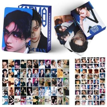 Imagem de Stray-Kids Karma Album Photocards Set,127PCS Stray-Kids Karma Photocards Laser Cards Gift for Stay(55PCS Photocard+72PCS Stickers-Bang Chan)