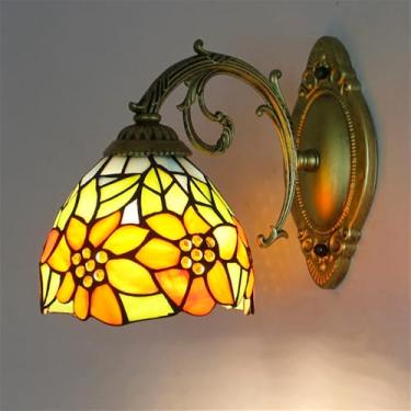 Imagem de Luminária de parede retrô americana LED de luxo e criativa para sala de estar, restaurante, quarto, escritório, casa de campo, hotel, café, bar, corredor, penteadeira, banheiro, espelho (B 1