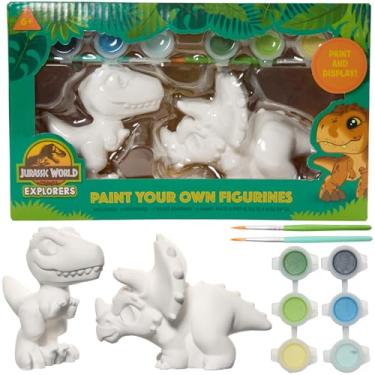 Imagem de Innovative Designs Jurassic World DIY Pinte suas próprias estatuetas, conjunto de artes e artesanato para meninos e meninas