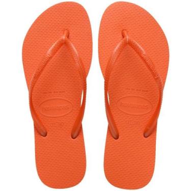 Imagem de Chinelo Havaianas Feminino SLIM 35/36 Laranja Sunset PAR