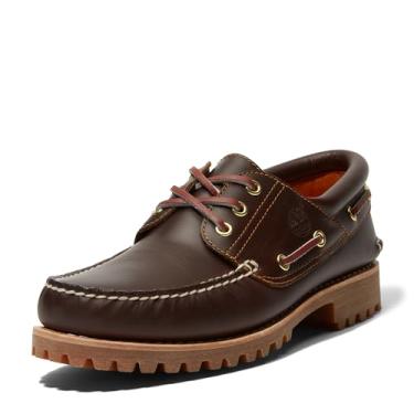 Imagem de Timberland Sapato masculino tradicional costurado à mão com 3 ilhós clássico, Marrom, 14 Wide