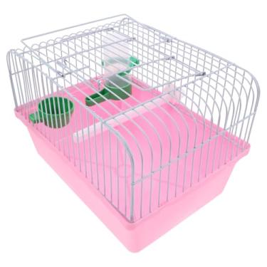 Imagem de BESPORTBLE Gaiola espaçosa para transporte de pássaros, leve, portátil, com caixa de comida de poleiro, alimentador de água para papagaios e pombinhos, design de ferro abdominal para armazenamento de