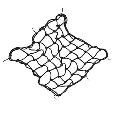 Imagem de Tbest Rede de malha de capacete, capa de armazenamento de carga com filamento de látex elástico, cargas seguras para motocicletas, veículos elétricos, carros esportivos off-road (A (cinza preto))