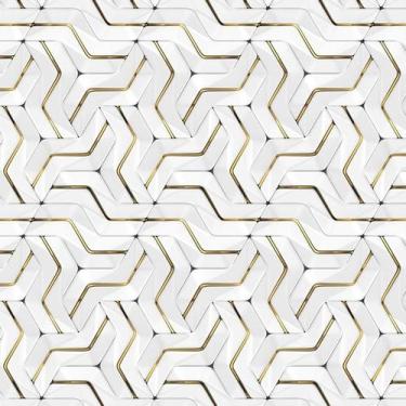 Imagem de Papel De Parede 3D Desenho Vertical E Horizontal Geometrico - LRP