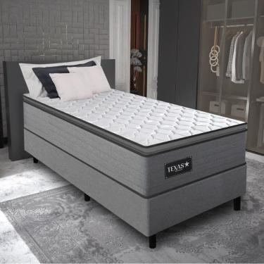 Imagem de Cama Box Conjugado Solteiro Com Colchão 88x68x188 Texas Gazin Cr35324 Grafite