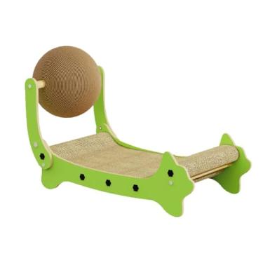 Imagem de Baoblaze Arranhador para gatos de estimação Cama para gatos 3 em 1 Proteção para móveis Brincando Sisal Arranhador para gatos Poste para gatos Arranhador de