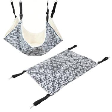 Imagem de Diydeg Rede de Gato para Gaiola, Cama de Rede de Gato Macia Ajustável Reversível para Animais de Estimação, Suspensa de Cama de para (Para (48 ksh/18 ksh/18 ksh))