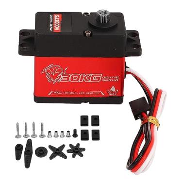 Imagem de CUOFYUNL 30kg Servo de alto torque à prova d'água Direção de engrenagem Controle Remoto Servo para carros RC modelo de aeronave canalizada, barcos, robôs inteligentes