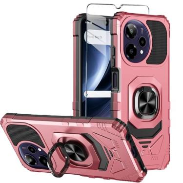 Imagem de Mocotto Capa para celular Cricket Icon Pro 2026/AT&T Motivate Pro 2 5G com protetor de tela de vidro temperado, capa protetora resistente à prova de choque de grau militar, com suporte de anel (ouro