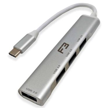 Imagem de Hub Adaptador Tipo-C Para Usb 3.0 4 Portas Jc-Tyc-4Usb F3