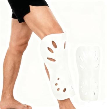 Imagem de Caneleiras de futebol, almofadas protetoras extra longas para adultos, protetores de perna de futebol leves e respiráveis para treinamento e jogos, para jogadores de futebol adultos, canela protetora