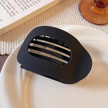 Imagem de Grampos de cabelo planos para mulheres e meninas grampos de garra plana presilhas de cabelo bico de pato para cabelo grosso/fino (preto)