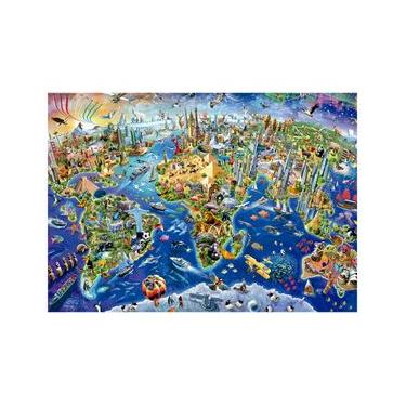 Imagem de Quebra-cabeça 5000 peças Mapa-Múndi Turístico