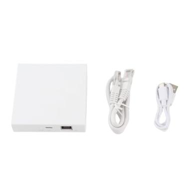 Imagem de Gateway com fio inteligente para Tuya Zigbee Hub doméstico inteligente com suporte para rosca Matter 5V 1A Fonte de alimentação USB para automação residencial inteligente ABS