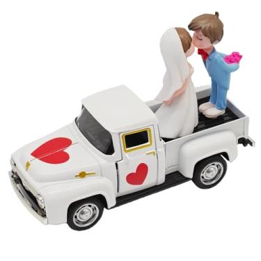 Imagem de YimiBloss Decoração de cafeteria vintage mini metal com placa de café e acessórios de livro para estação de café (Valentine-White)