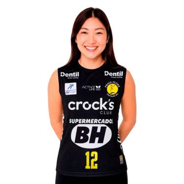 Imagem de Camisa Time Feminino Praia Clube 2026 Preta C. Gattaz Feminina-Feminino