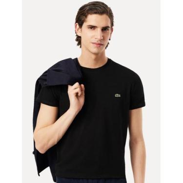 Imagem de Camiseta Masculina Jersey Pima Cotton Preta Original - L A C O S T E, 