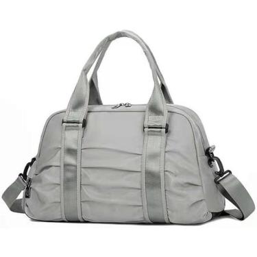 Imagem de Mochila De Viagem Bolsa Esportiva Bolsa De Ginástica Bolsa Feminina De Um Ombro Bolsa Treino cinza