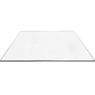 Imagem de Tampo Redondo Ou Quadrado De Vidro 60cm 70cm 80cm 90cm Espessura 6mm Temperado Para Mesa Balcão (TAMPO QUADRADO, 80CM)