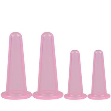 Imagem de 1 peça de terapia de tratamento corporal, copo de massagem facial, ventosas a vácuo, celulite (rosa, nº 3)