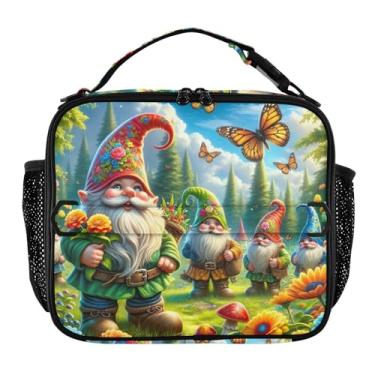 Imagem de Joisal Lancheira floral fofa anã para mulheres, meninas, lancheira masculina e infantil, lancheira para trabalho, reutilizável, bolsa térmica para escola